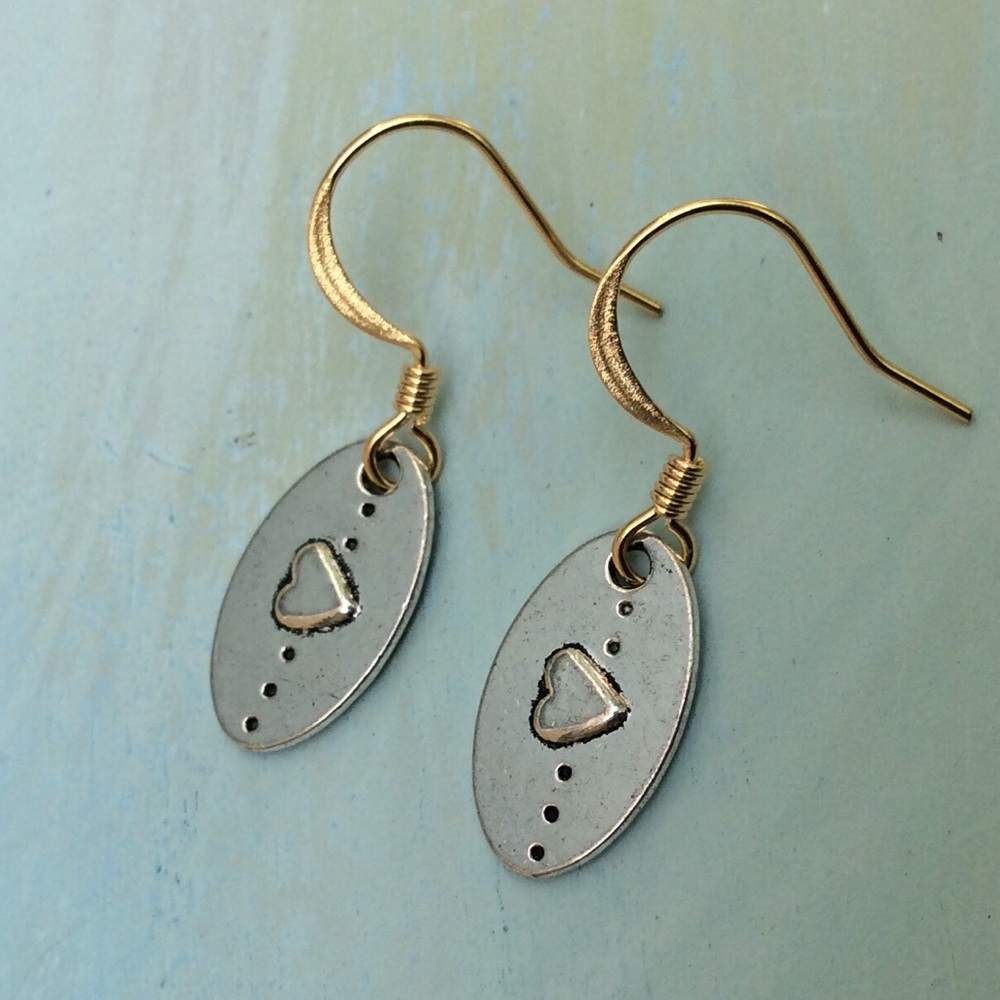 Handcrafted Silver Heart Sundance Charm Earrings